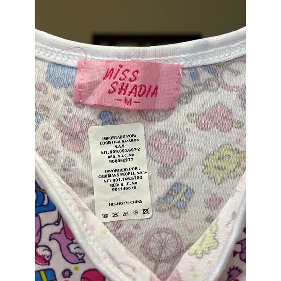 NWT Miss Shadia Cotton Nightgown & Matching Scrunchy Junior Medium Sleepwear - Picture 3 of 6